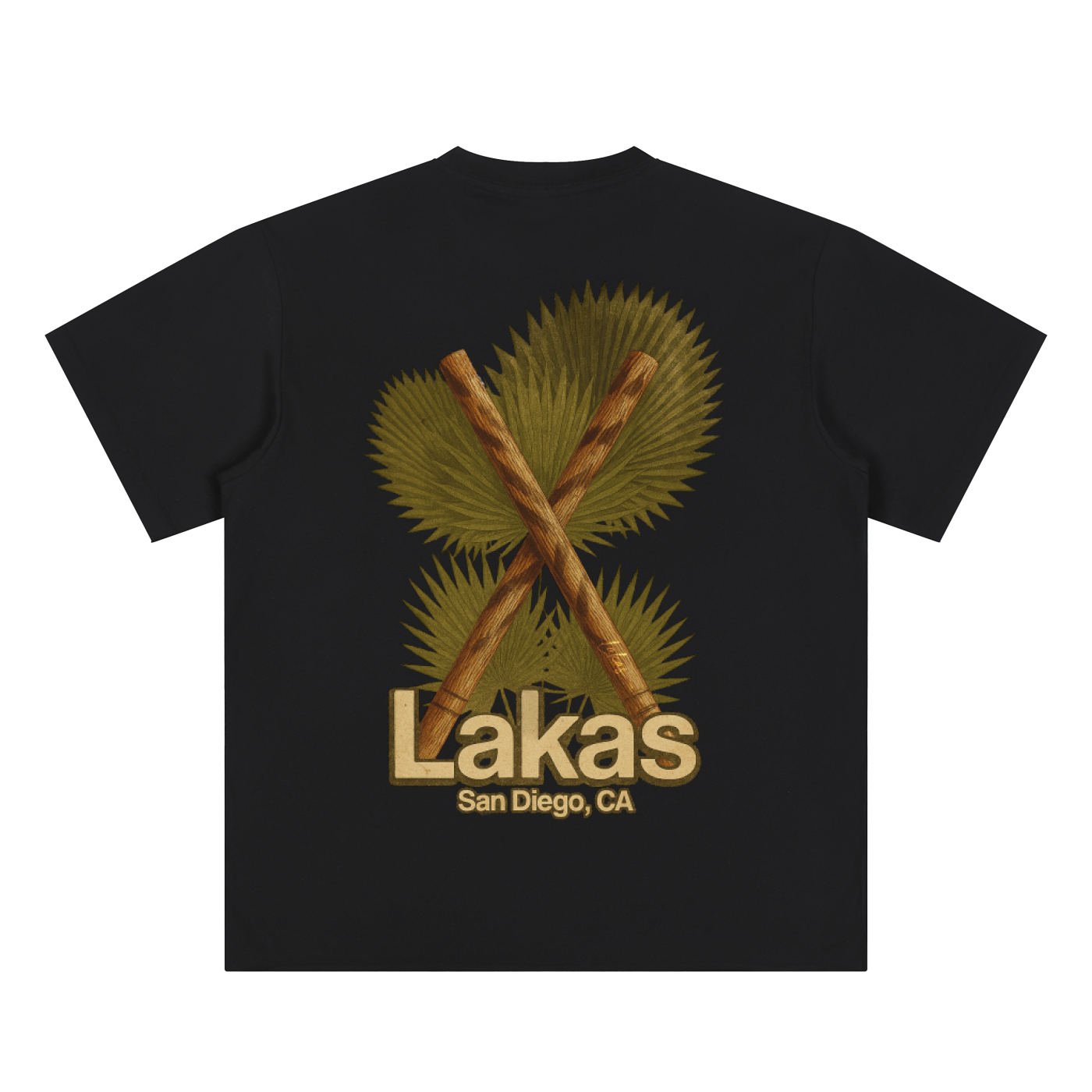 Kali Sticks x Anahaw Leaves Hem Roll Tee